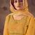 Yellow jacquard cotton salwar