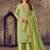 Green jacquard cotton salwar