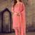Pink jacquard cotton salwar