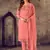 Pink jacquard cotton salwar