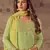 Green jacquard cotton salwar