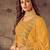 Yellow jacquard cotton salwar