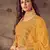 Yellow jacquard cotton salwar