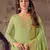 Green jacquard cotton salwar