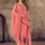 Pink jacquard cotton salwar
