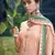 Peach embroidered satin salwar