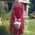 Maroon embroidered satin salwar