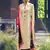Cream embroidered satin salwar