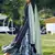 Navy blue embroidered satin salwar