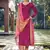 Magenta embroidered satin salwar