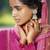 Magenta embroidered satin salwar