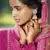 Magenta embroidered satin salwar