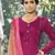 Magenta embroidered satin salwar