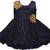 blue Cotton  stitched Sleeveless   dress