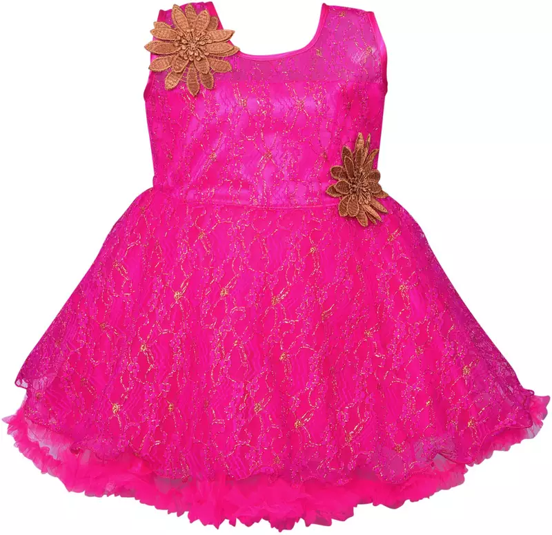 Pink Cotton  stitched Sleeveless   dress