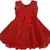 Red Cotton  stitched Cap Sleeve   dress