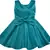 Green satin stitched Sleeveless   dress