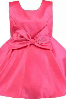 Pink satin stitched Sleeveless   dress