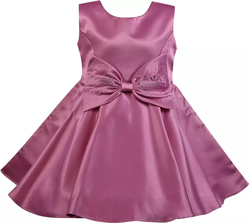 Purple satin stitched Short Sleeve   dress