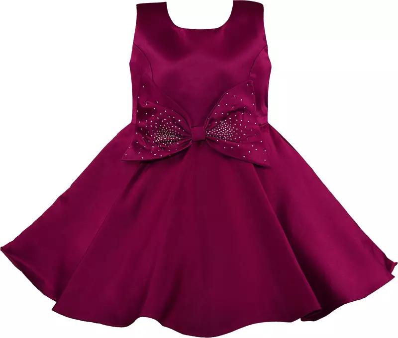 Purple satin stitched Sleeveless   dress