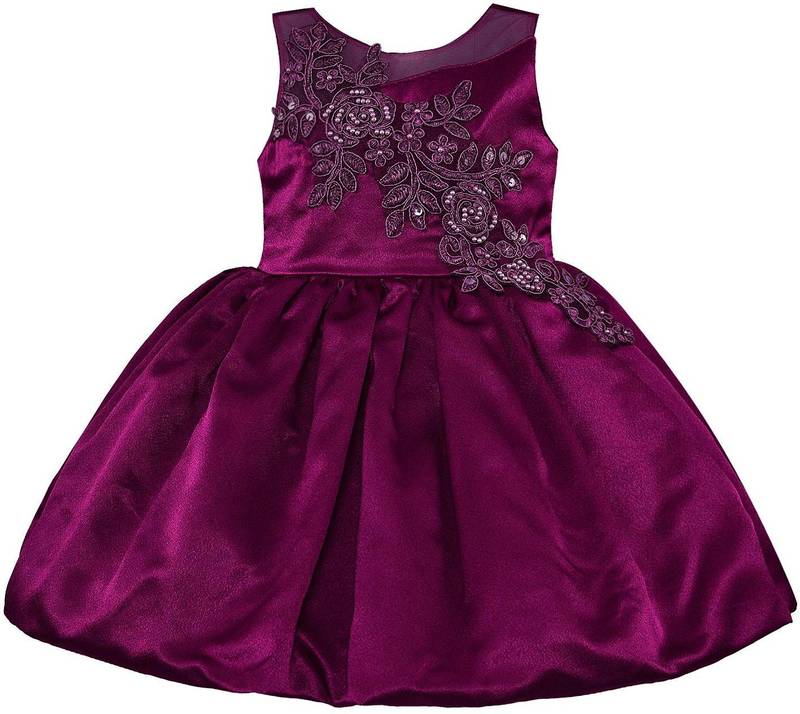 Purple satin stitched Sleeveless   dress