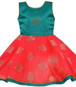 Multicolor Silk stitched Sleeveless   dress