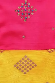 Multicolor Silk stitched Sleeveless   dress