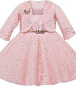 Pink Cotton  stitched Sleeveless   dress