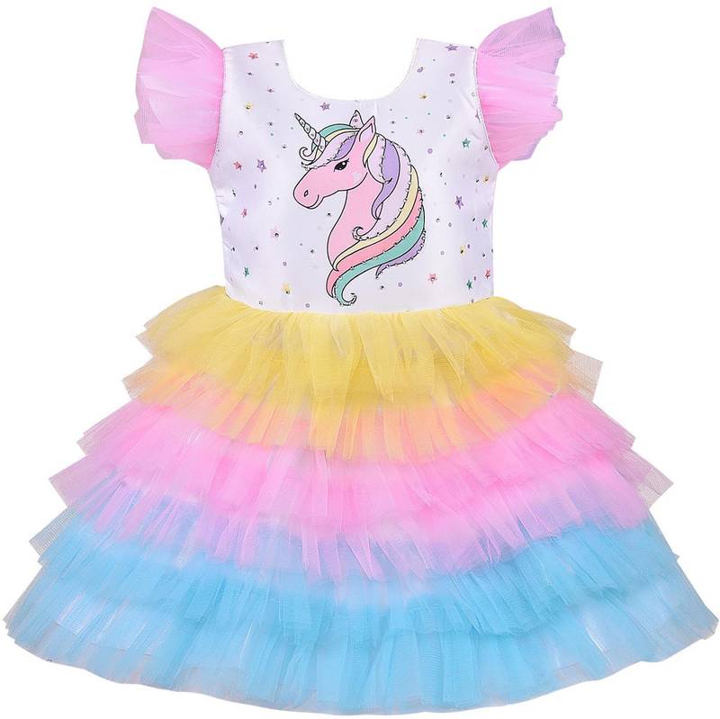 Multicolor Net stitched Sleeveless   dress