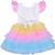 Multicolor Net stitched Sleeveless   dress