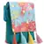Rangoli Turquoise & Multi Polycotton Floral Digital Printed Sling Bag