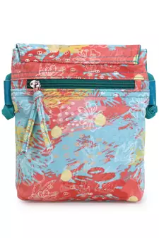 Rangoli Turquoise & Multi Polycotton Floral Digital Printed Sling Bag