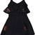 Black Rayon stitched Sleeveless   dress