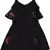 Black Rayon stitched Sleeveless   dress