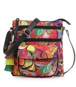 Rangoli Multi & Black Polycotton Floral Digital Print Sling Bag