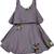 Grey Georgette stitched Sleeveless   dress