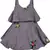 Grey Georgette stitched Sleeveless   dress