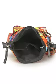 Rangoli Multi & Black Polycotton Floral Digital Print Sling Bag