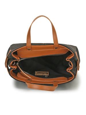 Classic Black & Brown Suede & Leatherette Solid Sling Bag 4