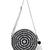 Mandala Natural & Black Acro Wool & Canvas Croatia Geometric Sling Bag
