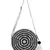 Mandala Natural & Black Acro Wool & Canvas Croatia Geometric Sling Bag
