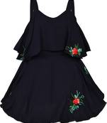 blue Georgette stitched Sleeveless   dress