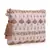 Blush Baby Pink & Gold Faux Silk Floral Emroidered Sling Bag