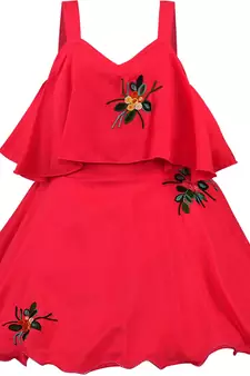 Pink Georgette stitched Sleeveless   dress