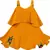Yellow Georgette stitched Sleeveless   dress