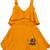 Yellow Georgette stitched Sleeveless   dress