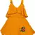 Yellow Georgette stitched Sleeveless   dress