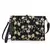 Lotus Black & Gold Faux Silk & Polyester Floral Emroidered Sling Bag