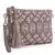 Ghoomar Silver, Pastel Pink & Multi Acrylic Jacquard Geometric Floral Embellished Sling Bag