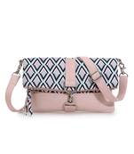 Geomat Coral & Multi Polycotton Geometric Digital Print Sling Bag